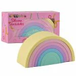 Silicone Stackables (Multicolor) | Teether cum Stacking Puzzles | Perfect for Toddlers