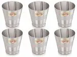 NIRLON Stainless Steel Heavy Gauge Glass Set of 6, 250ml