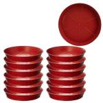 CINAGRO Plant Saucer (4 Inch - Pack of 12) Heavy Duty Plastic Plant Water Tray, Planter Drip Trays for Pot, Flower Saucers for Indoors