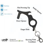 StealODeal Black Virus Protection Stylish No Touch With Carabiner Key Chain (Pack Of 2)