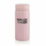 NIRLON Stainless Steel Double Wall Vacuum Insulated Sports Water Bottle/Thermos Flask Bottle/Hot and Cold Upto 12hrs, 200ml, Pink