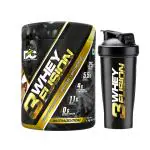 DC DOCTORS CHOICE 3Whey Fusion 1Kg Whey Protein l Pure Whey Isolate as primary source l Hydrolysate Protein l Fast Recovery l Lab Tested l 25g protein l 5.5G BCAA,11G EAA,0 sugar - Choco Brownie Fudge With Shaker