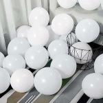 SPECIALYOU.IN Birthday White Metallic Balloon | 12 Inch Latex Balloons with Shiny Surface for Birthday | valentine day | Anniversary | Wedding | Baby Shower Party Decoration In Combo Pack Of 200 (White)