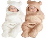 BRANDONN Supersoft Wearable Hooded Swaddle Wrapper Cum Baby Blanket for Babies Pack of 2