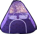 Riddhi Polyester Purple Adults Washable Floral Printed Mosquito Net, 6x6 ft