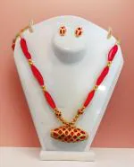 MAYURI'Z COLLECTION_Assamese Traditional Dholbiri/Dhulbiri Necklace, Pure Silver-Gold Plated, with adjustable dori closure