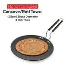 RBGIIT Hard Anozied Roti Paratha Phulka Tawa, 27.5 cm Diameter with Riveted Sturdy Handle - 5.25 mm Thickness, RC-78