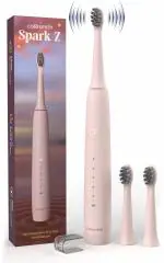 Caresmith Spark Z Electric Toothbrush | 3 Brush Heads With Cover | 35000 Sonic Vibrations | Toothbrush Electric Adult | Electric Toothbrush for Men & Women with 1 Year Warranty | USB Type C | (Sunset Pink) IPX7 Waterproof