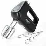 WisTec 400W, Hand Mixer Blender|5 Speed Turbo Function with 4 SS Accessories for Easy Blending,Whipping, Mixing Cookies, Brownies, Cakes, and Dough Batters, Black