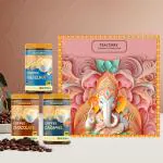 Teacurry Coffee Gift Box of Three (MIghty Ganesha) - Hazelnut, Chocolate, Caramel Coffee - Gift for Festivals, Birthday, Anniversary, Corporate, Valentine