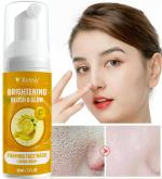 KURAIY PURE STRAWBERRY Facial Cleanser Oil Control Foaming Cream Hydrating Oil Free Foaming Face Wash For Sensitive Oily Dry Skin Unisex Use