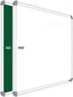 SHELFKING 2 X 3 feet Glossy White Board, One Side White Board Marker and Reverse Side Green Chalk Board Surface Whiteboards, Combo Name - 11 Green, White board (90 cm x 60 cm)