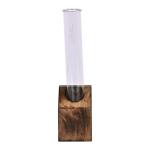 Appeasy Brown Wooden Test Tube Planter Flower Vase Terrarium Holder Stand-