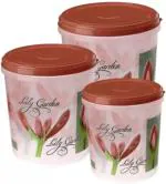 YASHODEEP PLASTIC Plastic Utility Container - 5 L, 7.5 L, 10 L (Pack of 3, Brown)