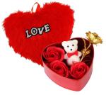 SK Craft Multicolor Love Heart Shape Soft Cushion Pillow (Pack of 4)