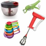 ODD M EVEN Quick Handy Chopper, Whisk, Cutter and Measuring Jug Kitchen Tool Set