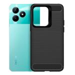 Knotyy Back Cover for Realme C51 | Shock Proof Case Cover| Soft Silicon Flexible Case | Camera Bump Protection | with Black Ring (Black, Pack of: 1)
