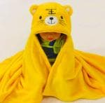 Pandaoriginals Yellow Free Size Bath Robe (1 kids robe, For: Baby Boys & Baby Girls, Yellow)