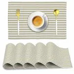 Dining Table Mat by HOKIPO. Eco-friendly, washable and heat resistant. Made of Pure Cotton Yarn.