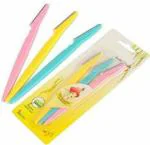 OPTRA-Brok Stainless Steel Facial Hair Remover Neck Upper Lips As Well Unnecessary Hairs Elsewhere Shaper Shaver Razor Tool (Set Of 3)