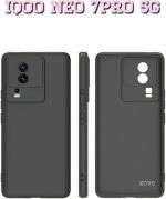 XOVO Back Cover for IQOO NEO 7 Pro 5G, iQOO Neo 7 Pro 5G (Black, Dual Protection, Silicon, Pack of 1)