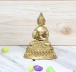ARTVARKO Handmade Brass Buddha Statue - 4 inch