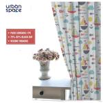 Urban Space Digital Printed Room Darkening Curtains for Door Bedroom, Semi Blackout kids curtains, 1 Piece Curtain with Stainless Steel Rings, ( Door 7 feet x 4 feet, Nemo )