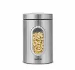 Milton Steel Clear 200 Round Storage Jar, 160 ml, Steel Plain