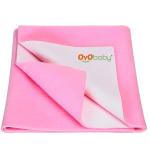 OYO Baby Extra Absorbent Waterproof Baby Dry Sheet Bed Protector Drysheet, Medium, Pink (70 cm x 100 cm)