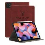 ProElite Cover for Xiaomi Mi Pad 6 Cover Case, Deer Multi Angle Flip Case for Xiaomi Mi Pad 6 11 inch, Support Auto Sleep Wake, Wine Red