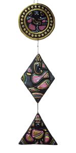 New Life Terracotta Eco Friendly Handmade Home Decorative Multicolour Ganesha Wall Hanging (Multicolour, 13 cms)