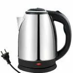 RFV1 Silver Electric Kettle 2 Liter Stainless Steel Body Auto Shut Off & Boil Dry Protection Safety Features, Cordless Base & Cord Winder, Hot Water Kettle, Water Heater Jug 1500W