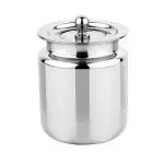 Prabha Stainless Steel Stello Ghee Pot, Oil Pot, Ghee Storage Container, With Steel Lid, Capacity 300 Ml