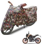 Auto Hub Waterproof Bike Cover Compatible with KTM Duke 125 -(Fabric:-Polyester, Color:-4x4 Jungle )