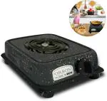 Orbon 1000W, 1 Burner Square Electric G Coil Cooking Stove | Induction Cooktop| Hote Plate| Heater, Black