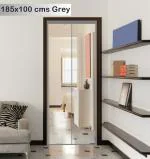 Classic Mosquito Net Grey Fiber Glass Magnetic Insect Door Mesh 185 cm x 100 cm