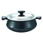Prestige Hard Anodised Plus Hard Anodised Non-stick Handi 26 cm, (4 L), Black