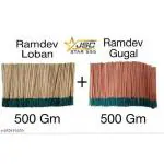 Jsc star Ramdev gugal and loban combo incense stick agarbatti for home and office use (500gm+500gm)