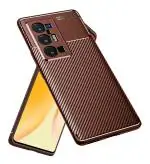Golden Sands for Vivo X70 Pro Plus Back Cover Drop Tested Shock Proof Slim Armor Aramid Carbon Fibre Rugged TPU Case for Vivo X70 Pro+ [Not for Vivo X70 Pro], Brown