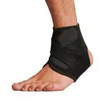 Skudgear Black Neoprene Neoprene Foot And Ankle Support Compression Brace For Injuries For Unisex