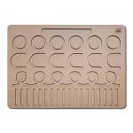 Mini Leaves Brown Wood Montessori Patterns And Shapes Tracing Boards For Kids Ages 3-5