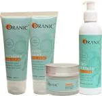 ORANIC Plant Derived Body Lotion, Face Cream, Face Scrub and Face Wash Paraben and SLS Free Orange Peel Extract (pack of 4)