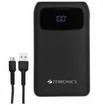 ZEBRONICS 10000 mAh 22.5 W Wireless Power Bank (Black, Lithium Polymer, Fast Charging for Mobile)