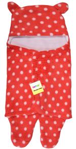 Kwitchy Printed Single Hooded Baby Blanket for Mild Winter 