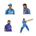 ecomology Cricket Players Character Ecomology Fridge Magnet 2.5 x 2.5 inch (pack of 4)