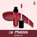 I'm Stunning - Liquid Matte Lipstick Dark Wine Red Shade Transfer Proof Long Lasting, Water Proof.