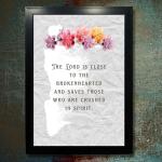 Kagaz Kala - Bible Verses Wall Decor Frames for Home - Bible Verses Wall Frames for Prayer Room - Psalms Scripture Christian Posters Wall Art Bible Posters (The lord is close to brokenhearted)