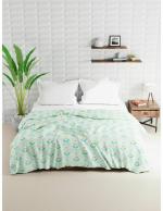 KOPA Super Soft Microfiber Double Comforter For All Weather -1pc Double size (rumba) floral-mint/green