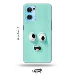 Tweakymod Printed Funny FAce Emoji Back Cover For Oppo Reno 7 5G
