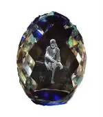 Sai Amrut Multicolor Resin 3D-Crystal Sai Baba Idol Staute Murti